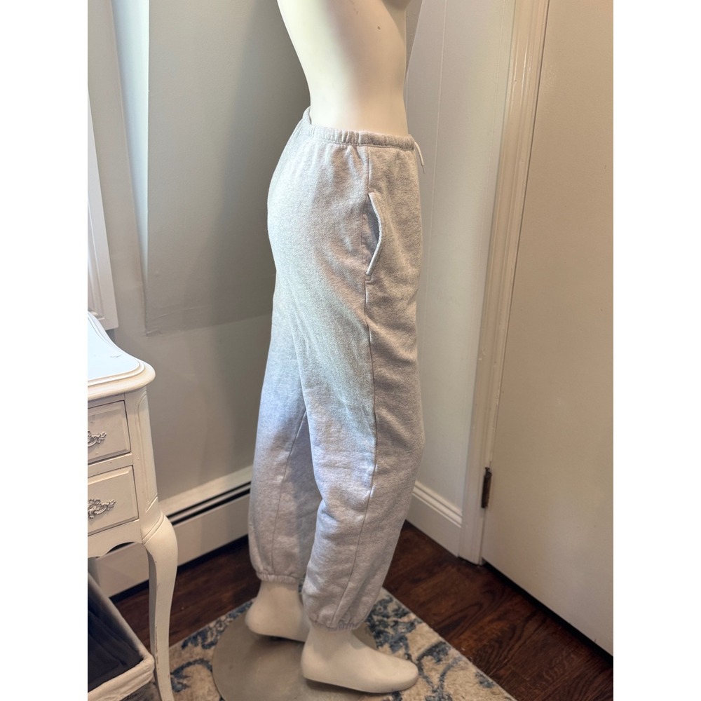 Brandy Melville Gray Fleece Jogger Sweatpants Elastic Cuff | One Size